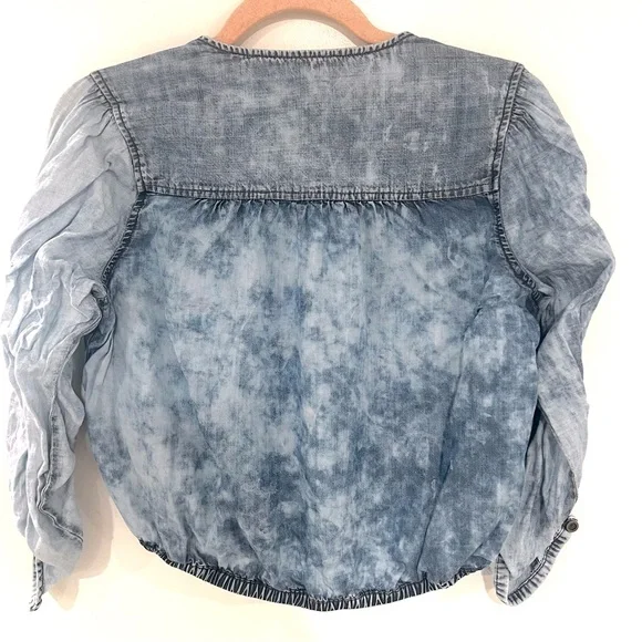 Wash Lab Denim Cross-Front Shirt Women’s Sz S - Picture 4 of 10